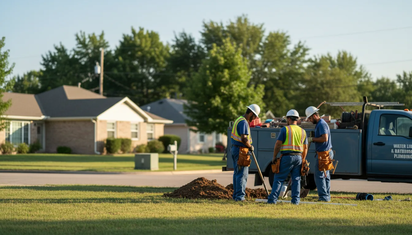 Residential water line and bathroom plumbing service in Eidson, TN